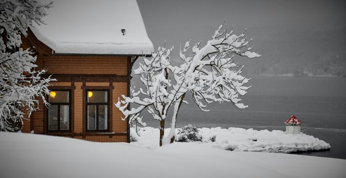 ház havas vidéken
